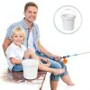 DOITOOL White Plastic 3 Gallon Bucket with Lid Handle-8