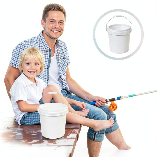 DOITOOL White Plastic 3 Gallon Bucket with Lid Handle-8