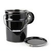 ATERET Metal 5 Gallon Bucket with Lid Heavy Duty Industrial-2