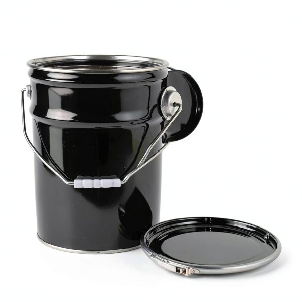 ATERET Metal 5 Gallon Bucket with Lid Heavy Duty Industrial-2