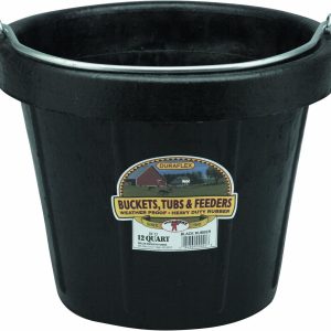 Little Giant Rubber Pail Durable Steel Handle 12 Quart-0