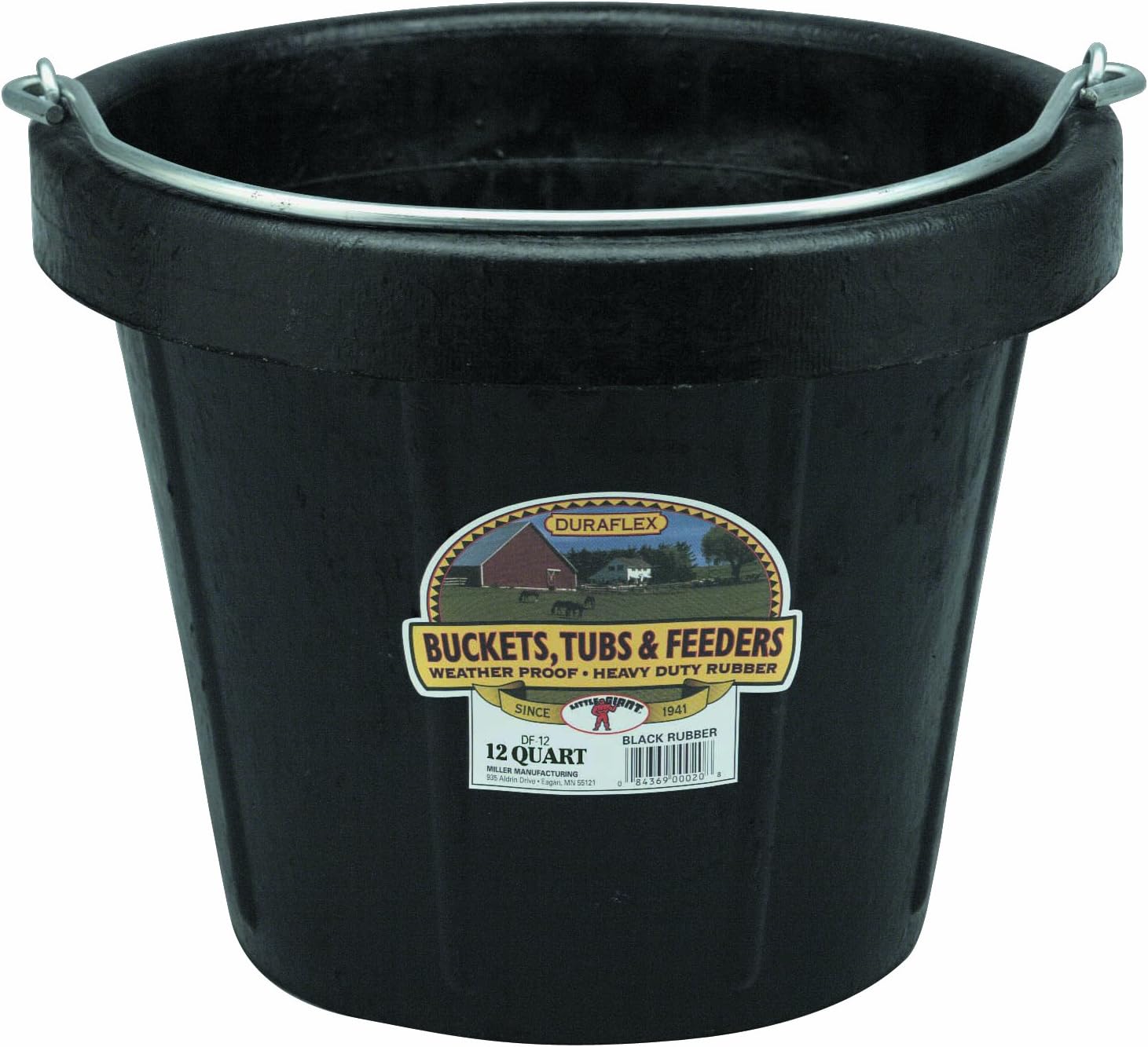 Little Giant Rubber Pail being used to carry mixed cement on a construction site