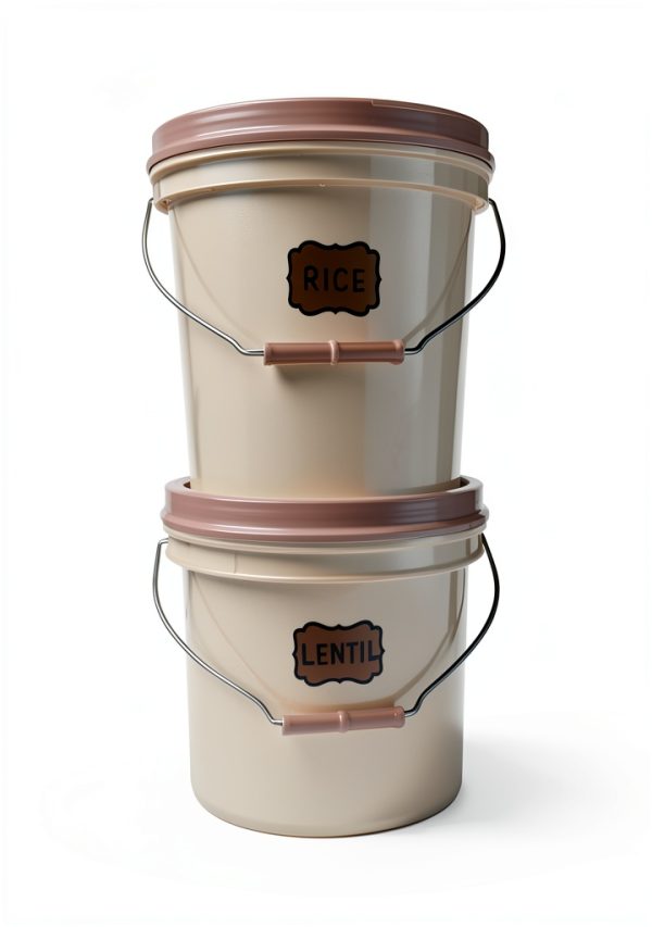 HDPE Storage Bucket House Naturals 2 Gallon White-3
