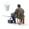 DOITOOL White Plastic 3 Gallon Bucket with Lid Handle-1