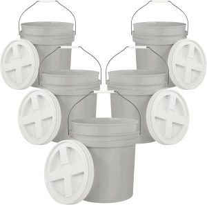 EconoHome 5 Gallon Plastic Bucket Food Grade Durable-0