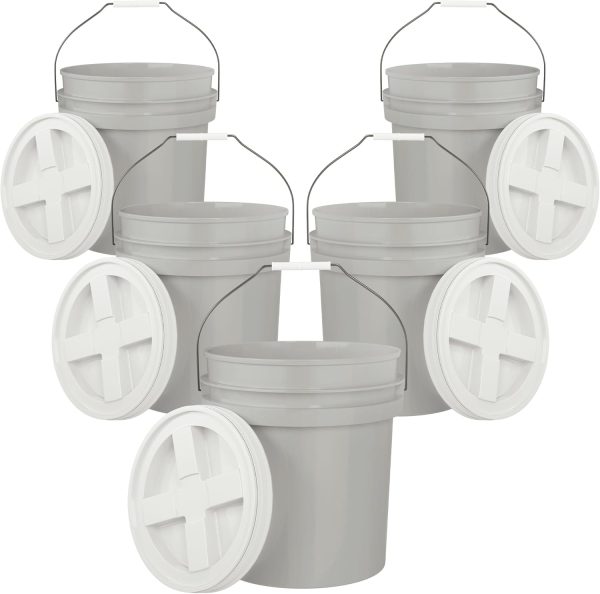 EconoHome 5 Gallon Plastic Bucket Food Grade Durable-0