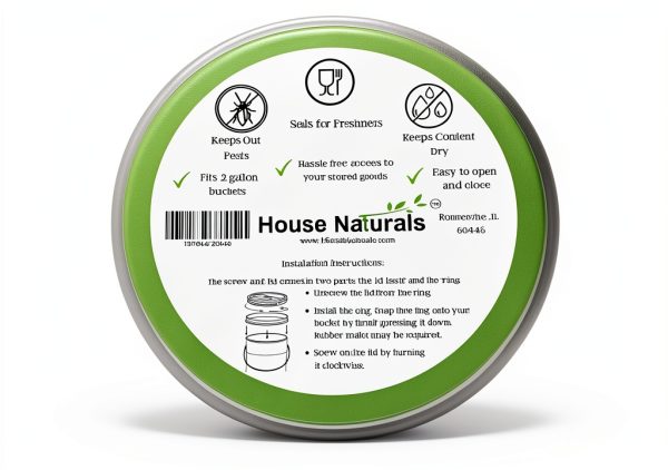 HDPE Storage Bucket House Naturals 2 Gallon White-2