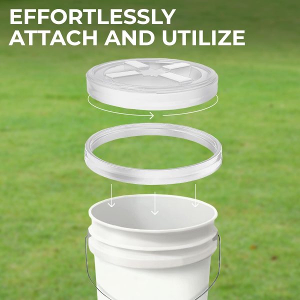 EconoHome 5 Gallon Plastic Bucket Food Grade Reusable-4