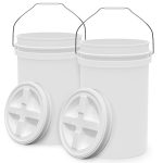 EconoHome 6.5 Gallon White Plastic Buckets Food Grade-0