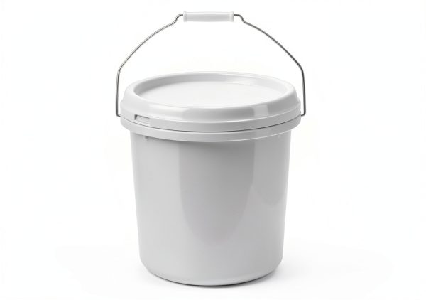 DOITOOL White Plastic 3 Gallon Bucket with Lid Handle-5