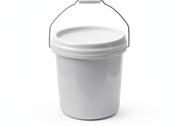 DOITOOL White Plastic 3 Gallon Bucket with Lid Handle-2