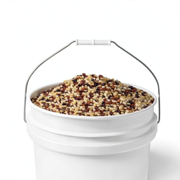 EconoHome White Plastic Buckets Food Grade Storage Pails-2