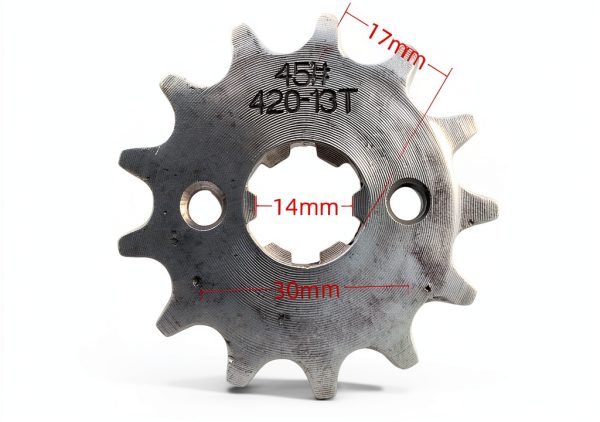 TRKIMAL Front Sprocket 420 13T 17mm Stainless Steel for Moped ATV-1