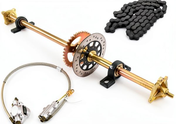 Silscvtt Go Kart Axle Kit 44.4" Chrome Strength, 500lb Capacity-0