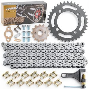 420 Chain 120 Link Set 13T & 35 Tooth Sprockets MRELC 50-170cc Bikes-0